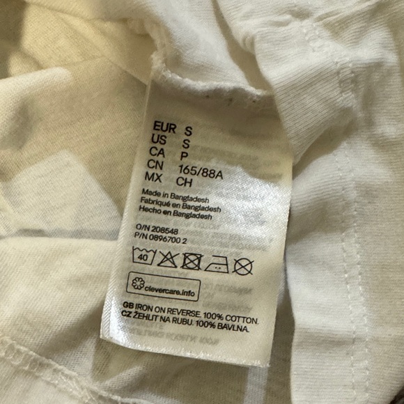 H&M White Tee with Rainbow Tongue Graphic | Small - Picture 4 of 5